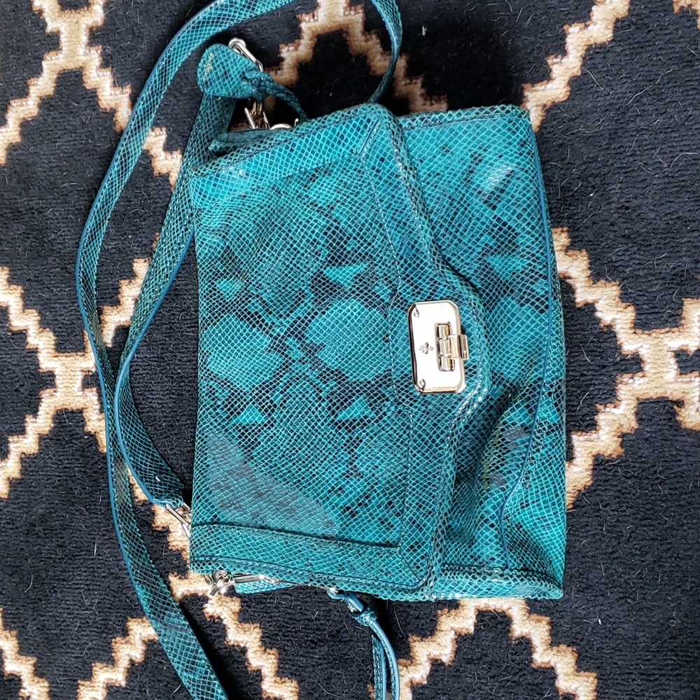 Cole Haan Green Python Crossbody - image 1